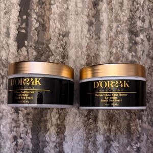 D'OR24K Prestige Body scrub and Shea Body Butter Duo - Gold and Black